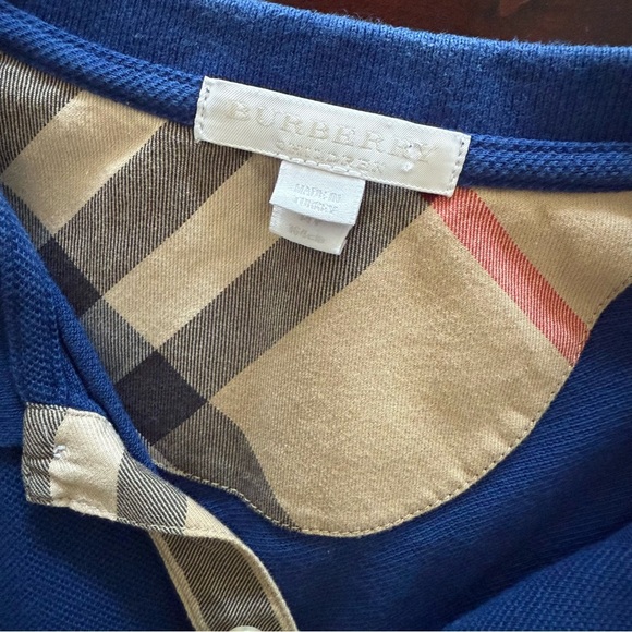Burberry Blue Polo Shirt Classic Design - Picture 7 of 13
